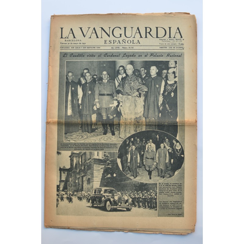 La Vanguardia : diario. Jueves 30 de mayo de 1952