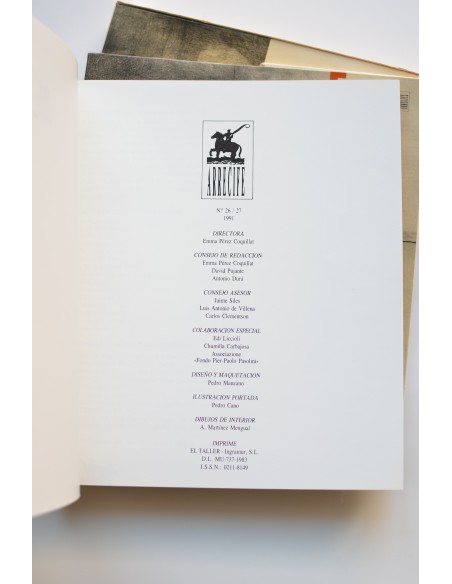 Arrecife, nº 26 y nº 27. Pasolini. Las formas de la poesía