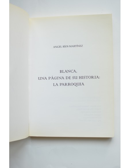 Blanca, una página de su historia: la parroquia