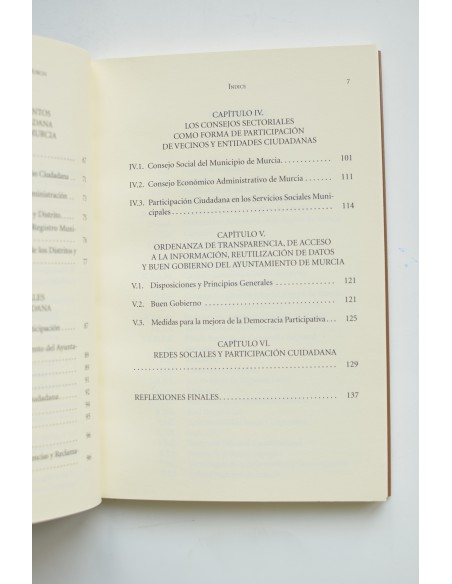 Singularidad del municipio de Murcia y participación ciudadana