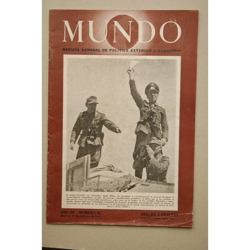 MUNDO : revista semanal de política exterior y economía.-- Nº 93 (15 febrero de 1942)
