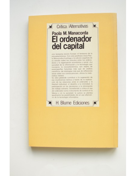 El ordenador del capital. Razón y mito de la informática