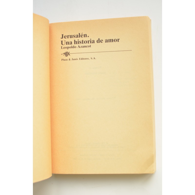 Jerusalén. Una historia de amor