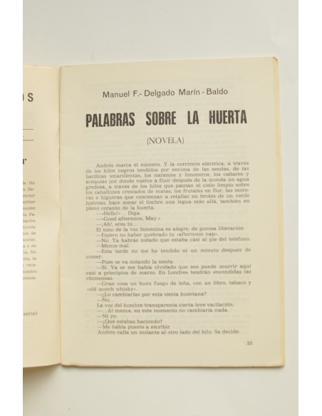 Palabras sobre la Huerta