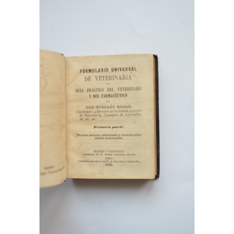 Formulario universal de veterinaria o Guía...