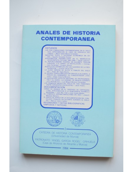 Anales de historia contemporánea, nº 3 (1984)