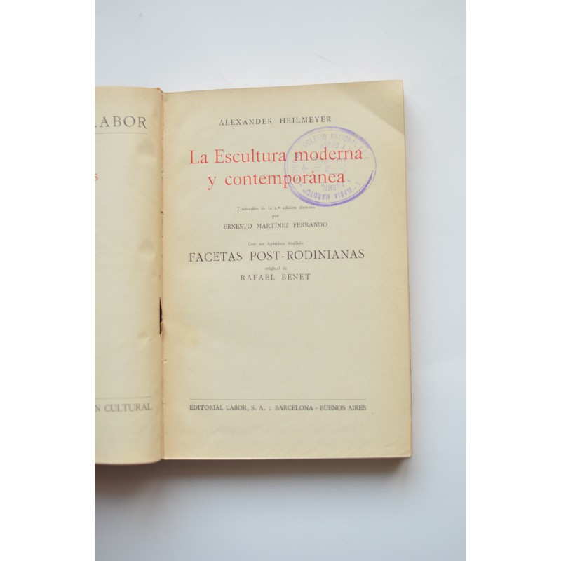 La escultura moderna y contemporánea