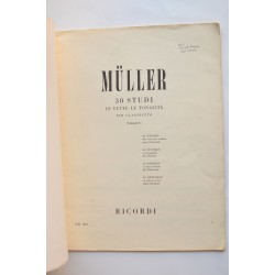 Müller. 30 studi in tutte le tonalità. Per clarinetto... 2