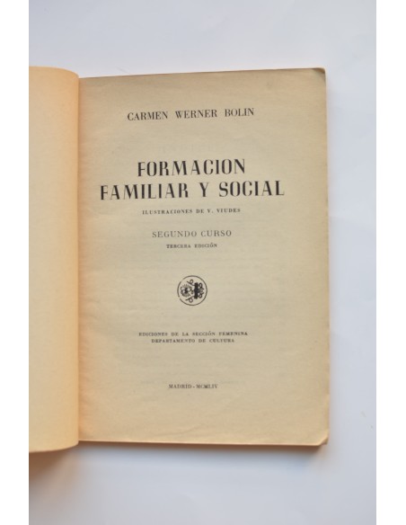 Convivencia social: formación familiar social. Segundo curso