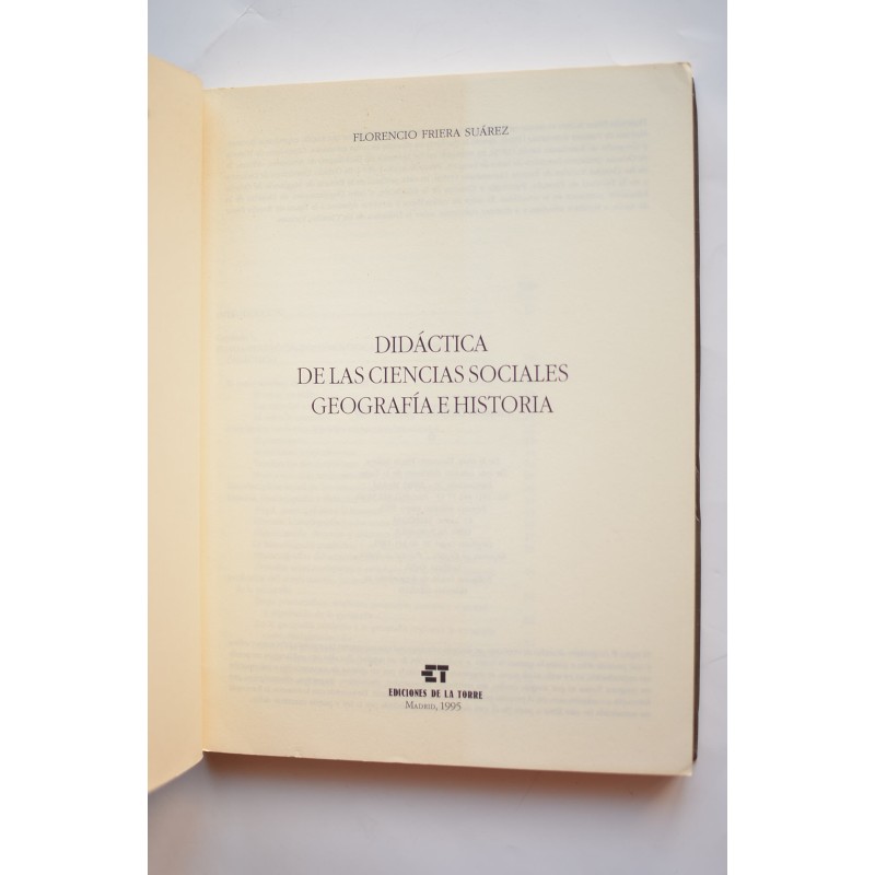 Didáctica de las Ciencias Sociales. Geografía e...