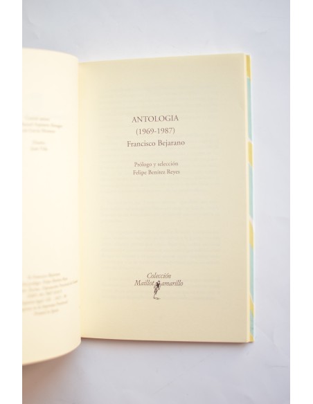 Francisco Bejarano. Antología (1969 - 1987)