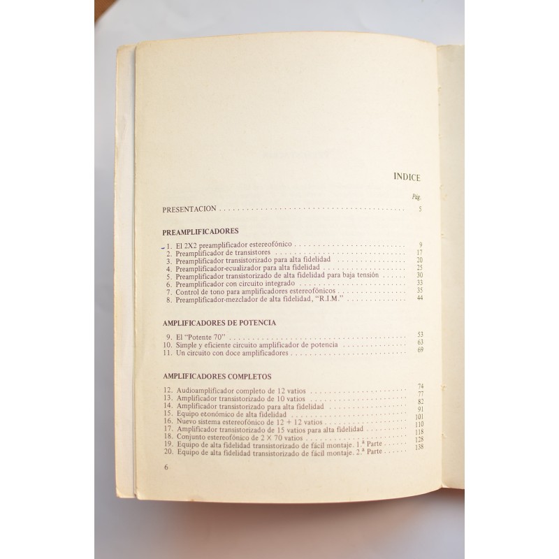 Circutitos, prácticos de audio, alta fidelidad...