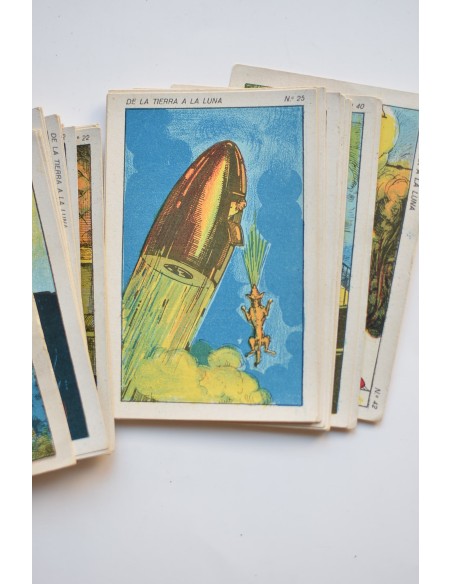 De la Tierra a la Luna. Cromos de chocolates Orús