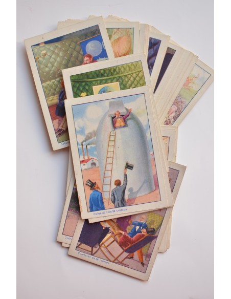 De la Tierra a la Luna. Cromos de chocolates Brotons