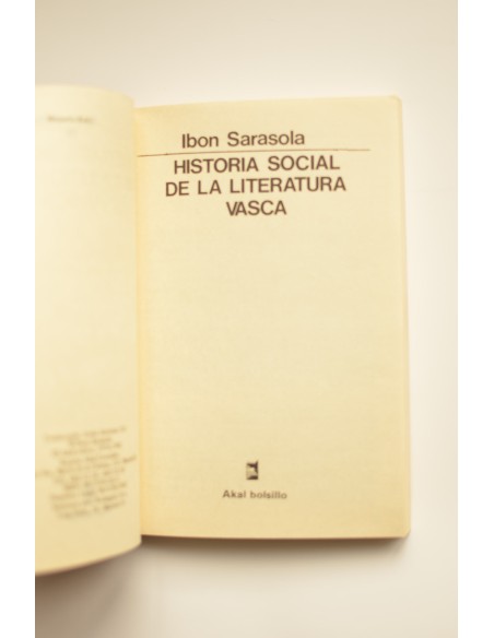 Historia social de la literatura vasca