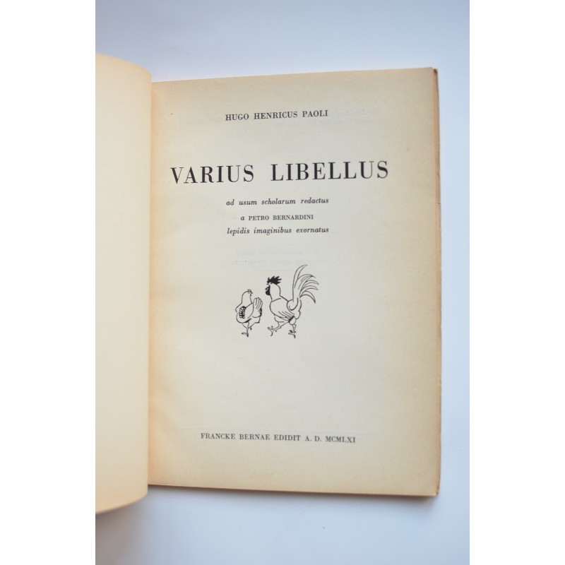 Varius libellus ad usum scholarum