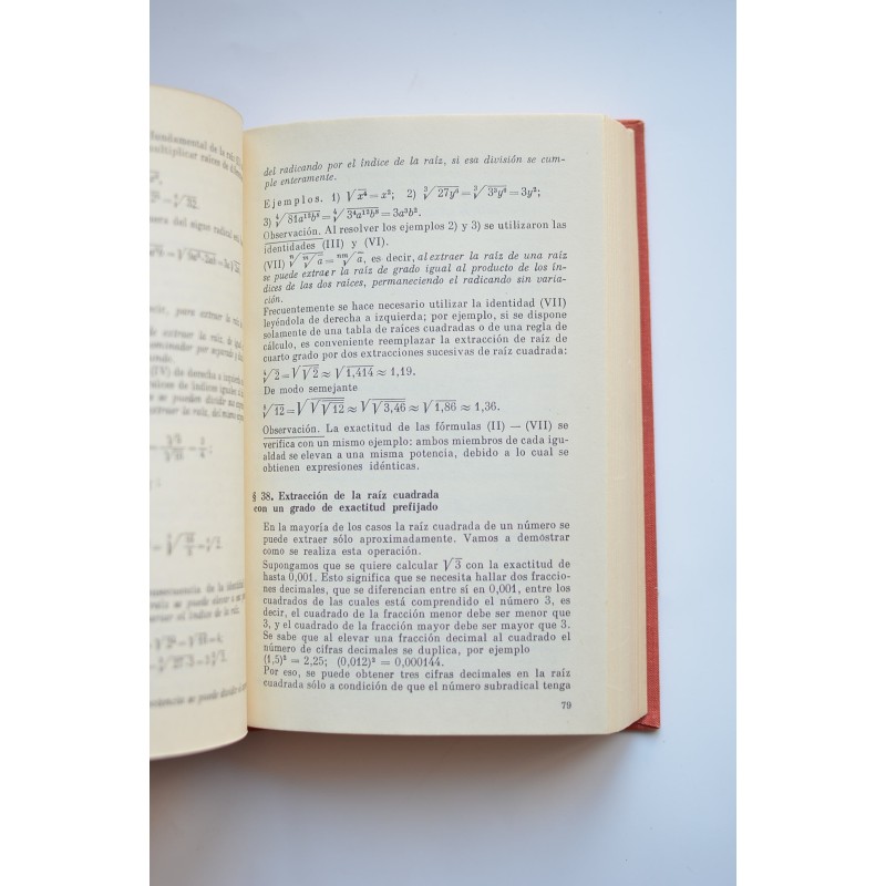 Álgebra y funciones elementales