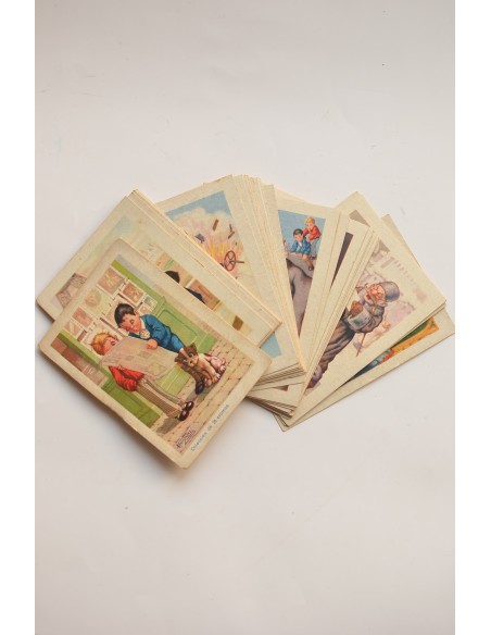 Aventuras extraordinarias de Cañete, Clorato y su fiel Pum. Cromos chocolates Amatller