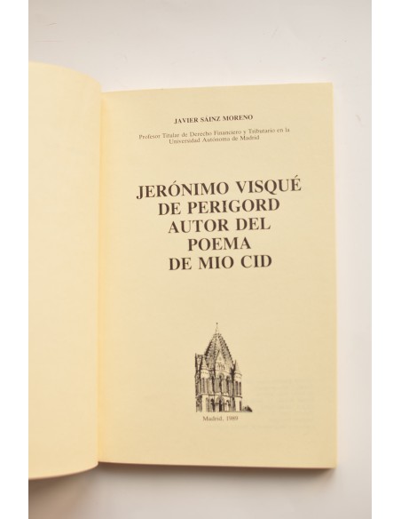 Jerónimo Visqué de Perigord autor del poema del Mío Cid