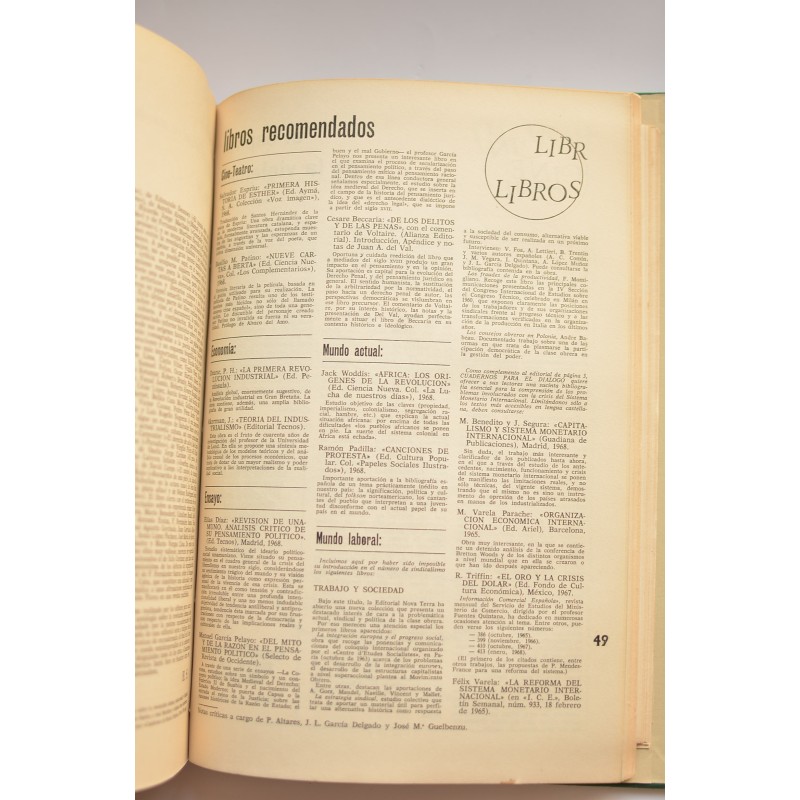 Cuadernos para el Diálogo. Nº 52 (enero 1968),...