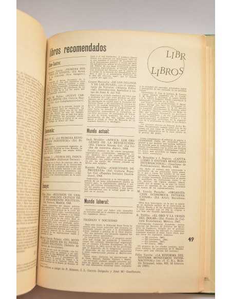 Cuadernos para el Diálogo. Nº 52 (enero 1968), N1 63 (diciembre 1968)