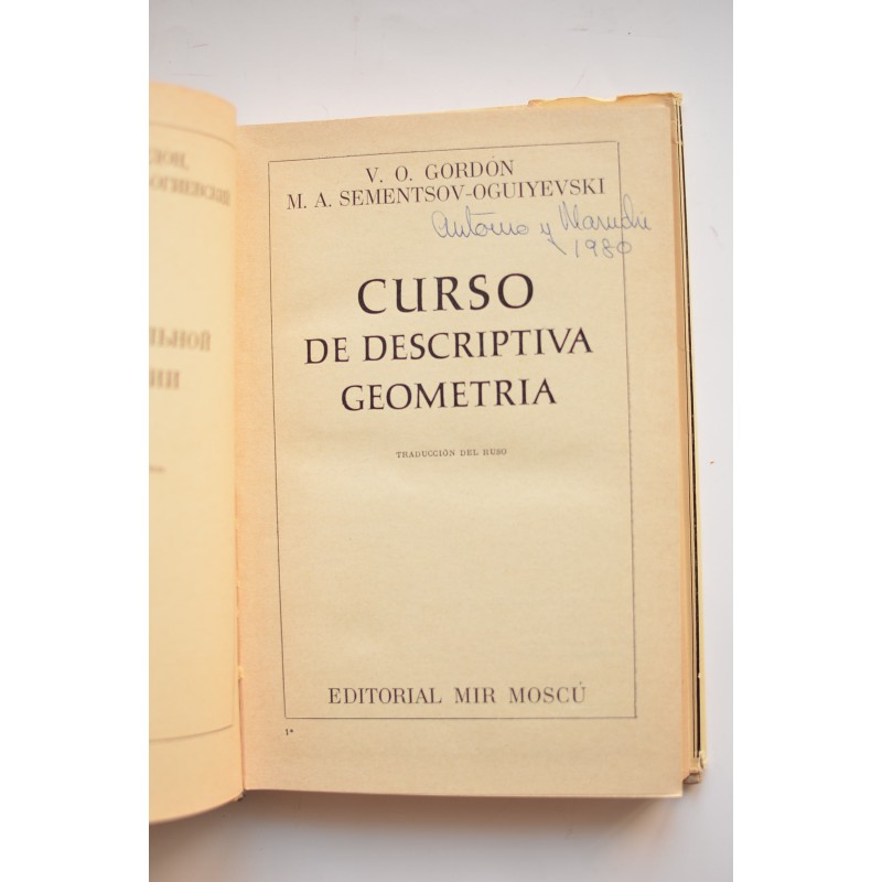 Curso de geometría descriptiva