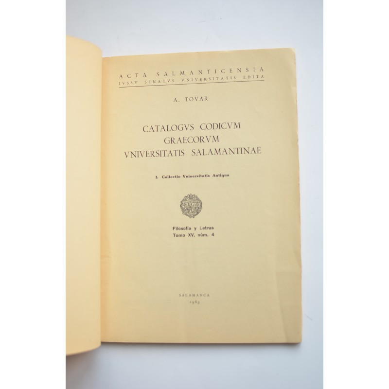 Catalogus codicum graecorum universitatis...