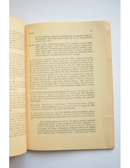 Catalogus codicum graecorum universitatis salamantinae. I. Collectio universitatis antiqua