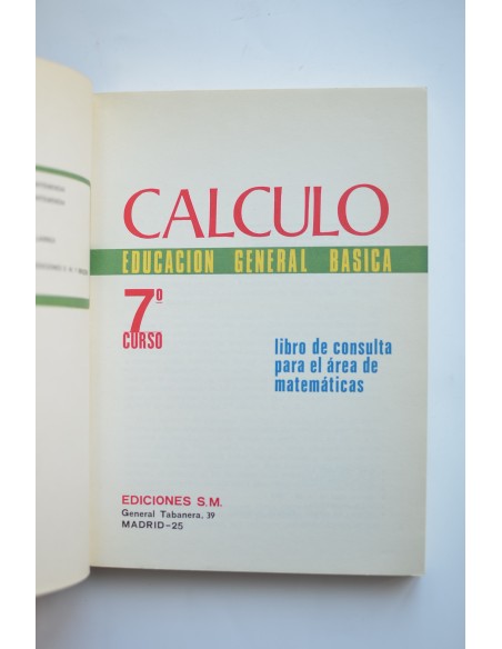 Cálculo 7º. EGB