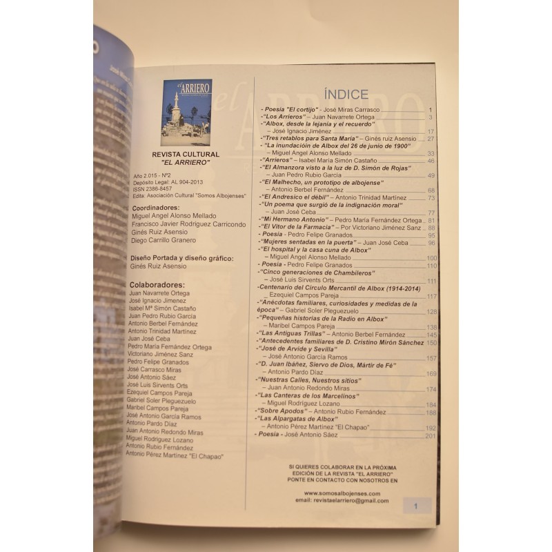 El Arriero. Revista cultural de Albox. Año...