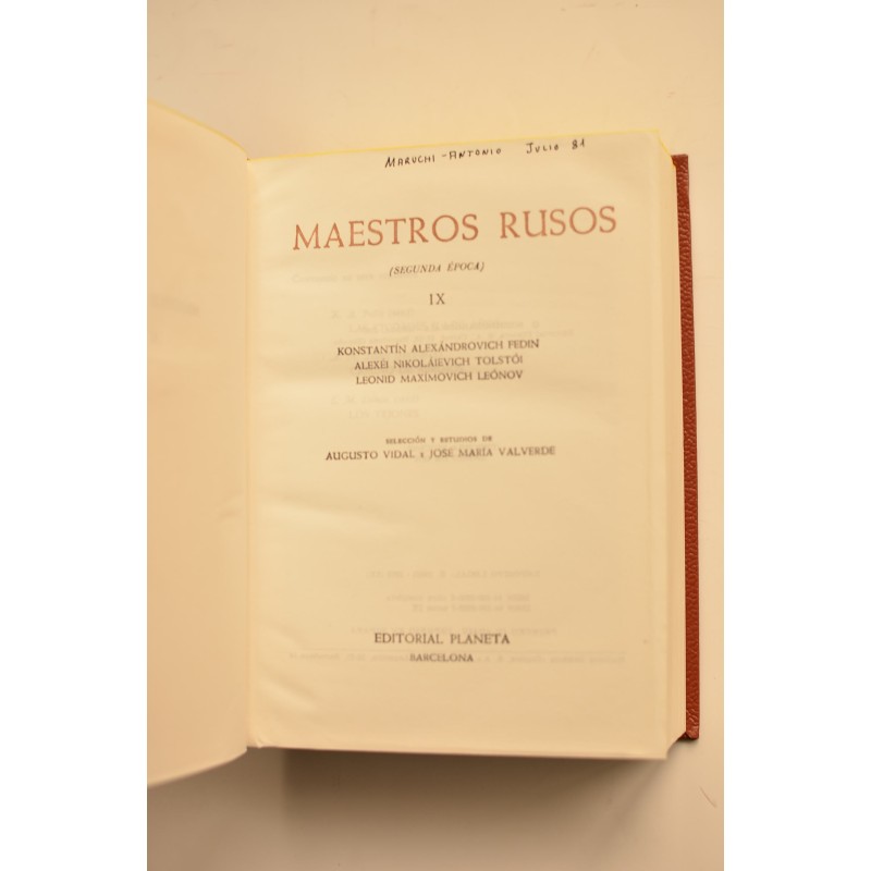 Maestros rusos. Tomo IX