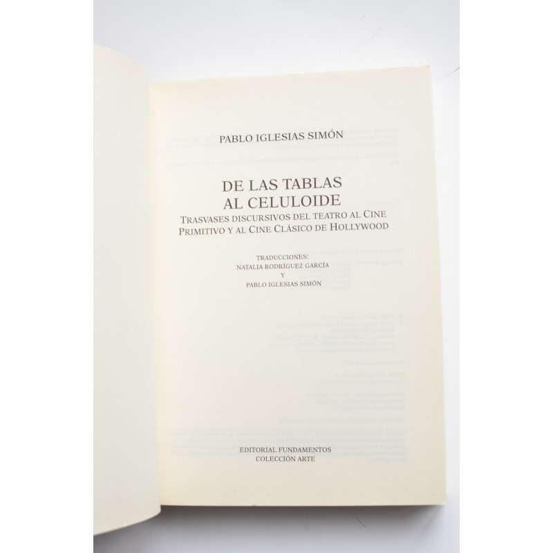 De las tablas al celuloide : trasvases...