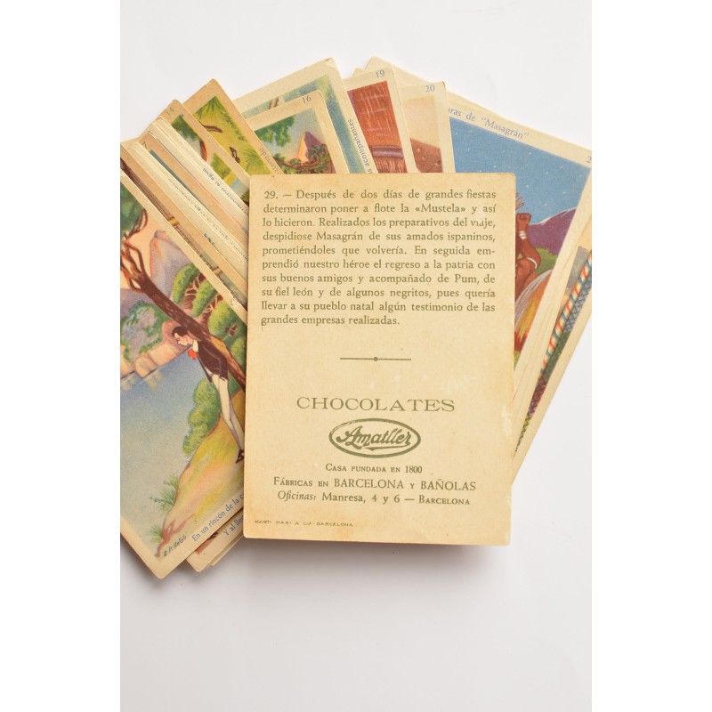Aventuras de Masagrán. Cromos chocolates Amatller
