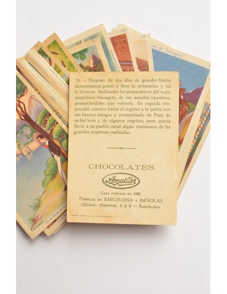 Aventuras de Masagrán. Cromos chocolates Amatller