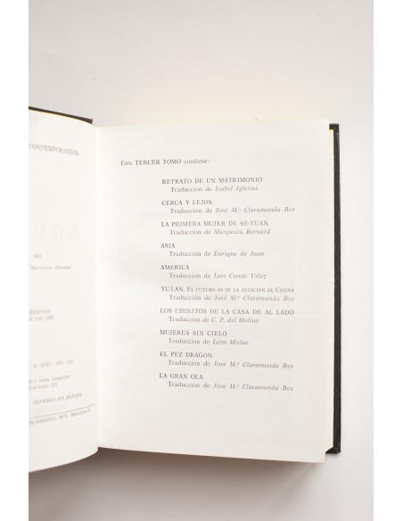 Pearl S. Buck. III. Novelas