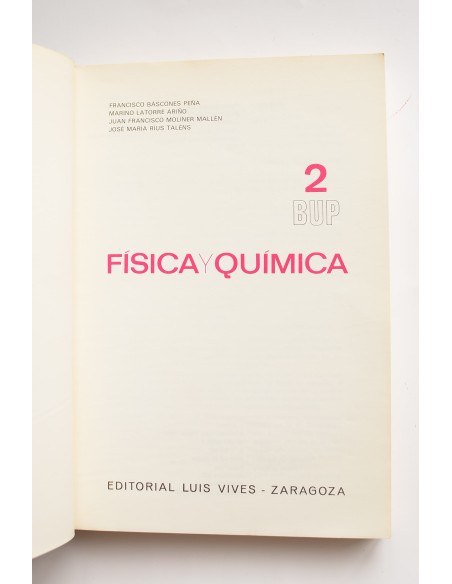 Física y Química. 2º de B.U.P