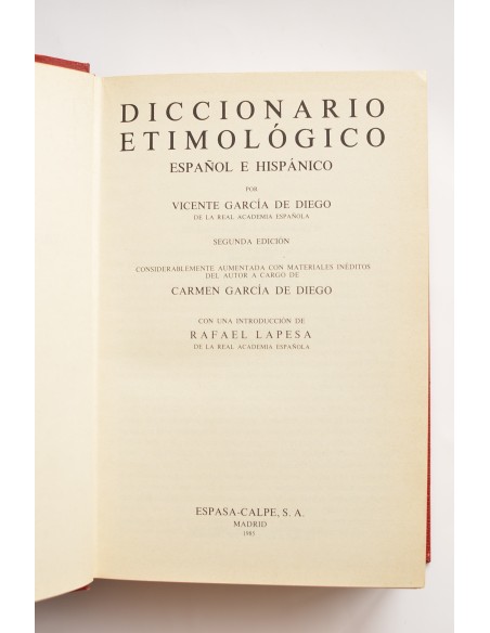 Diccionario etimológico español e hispánico