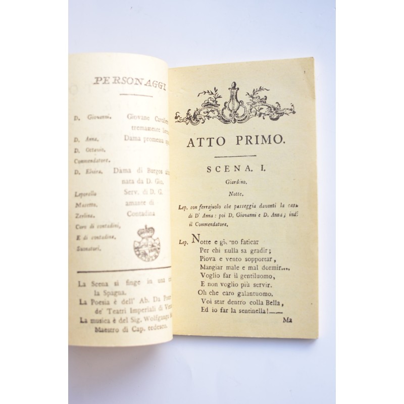 Il dissoluto punito o sia il D. Giovanni (libreto)