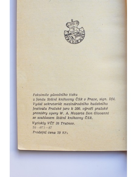 Il dissoluto punito o sia il D. Giovanni (libreto)