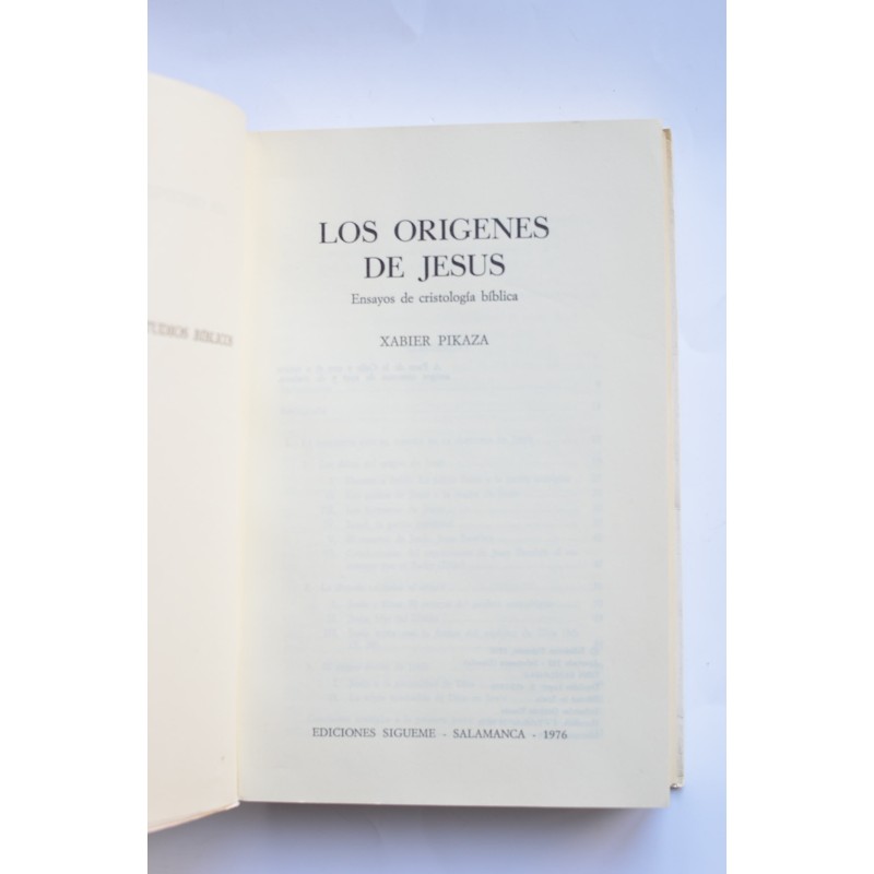 Los orígenes de Jesús. Ensayos sobre...