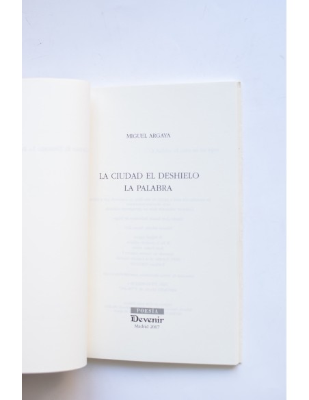 La ciudad del deshielo. La palabra