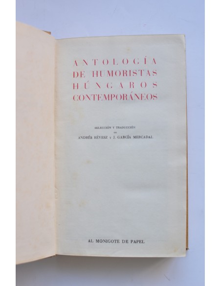 Antología de humoristas húngaros contemporáneos