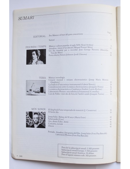 Revista Musical Catalana. 2ª època. Any II. Nº 6. Abril 1985