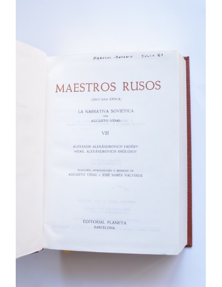 Maestros rusos. Segunda época. T. VIII