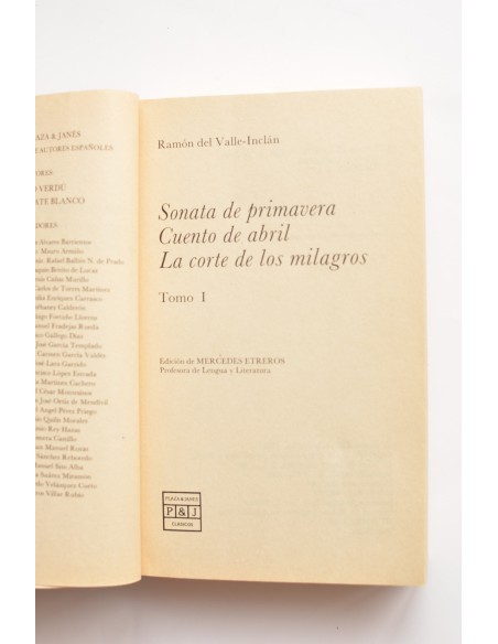 Sonata de primavera. Cuento de Abril. La Corte de los Milagros