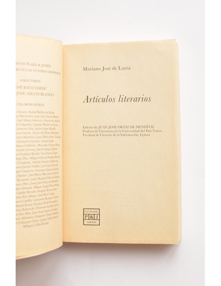 Artículos literarios
