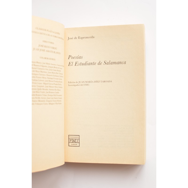 Poesía. El estudiante de Salamanca