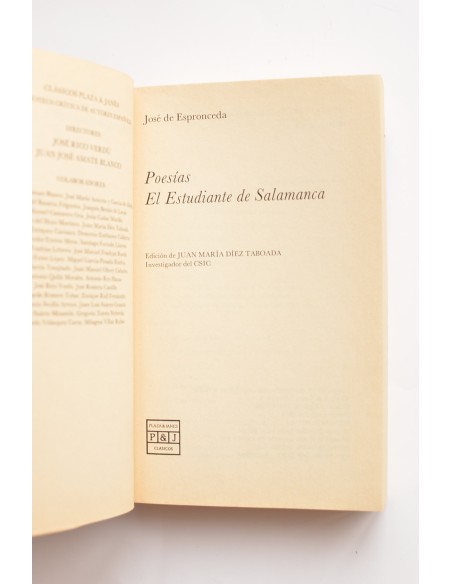 Poesía. El estudiante de Salamanca