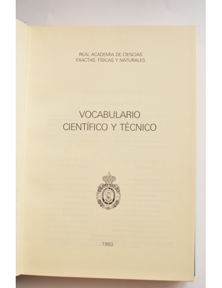 Vocabulario científico y técnico