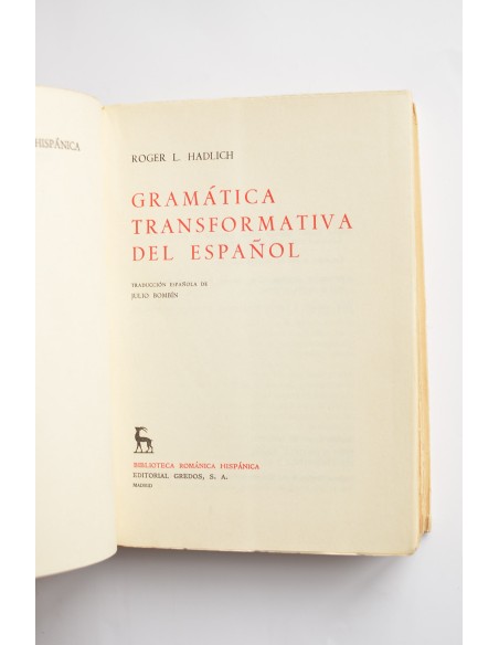 Gramática transformativa del español